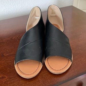 Size 7.5 open toed booties/sandal